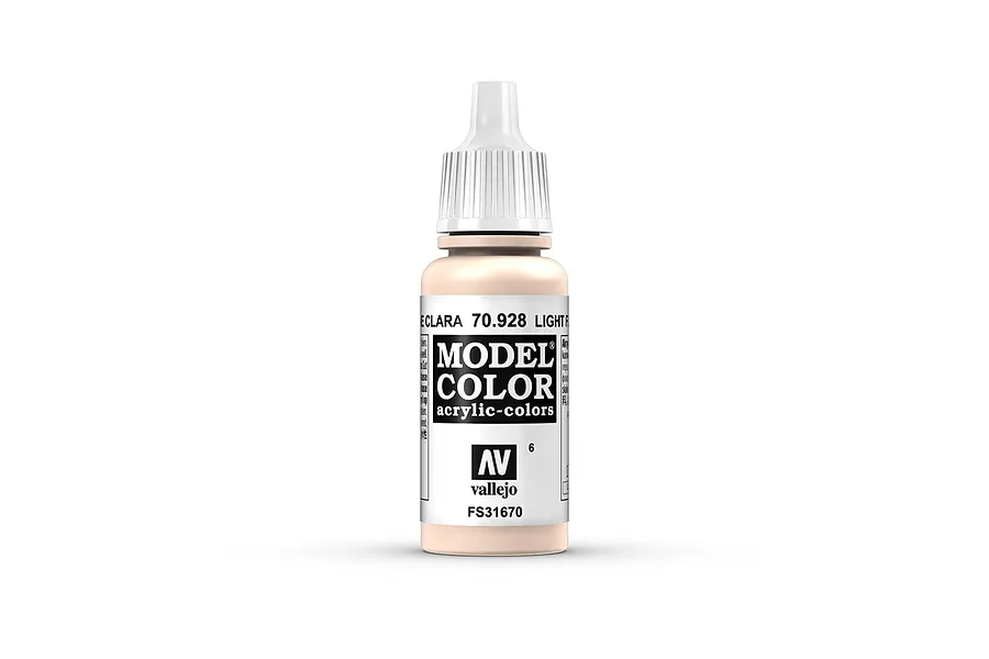 Vallejo Model Colour Light Flesh Acrylic Paint 17ml image 42204
