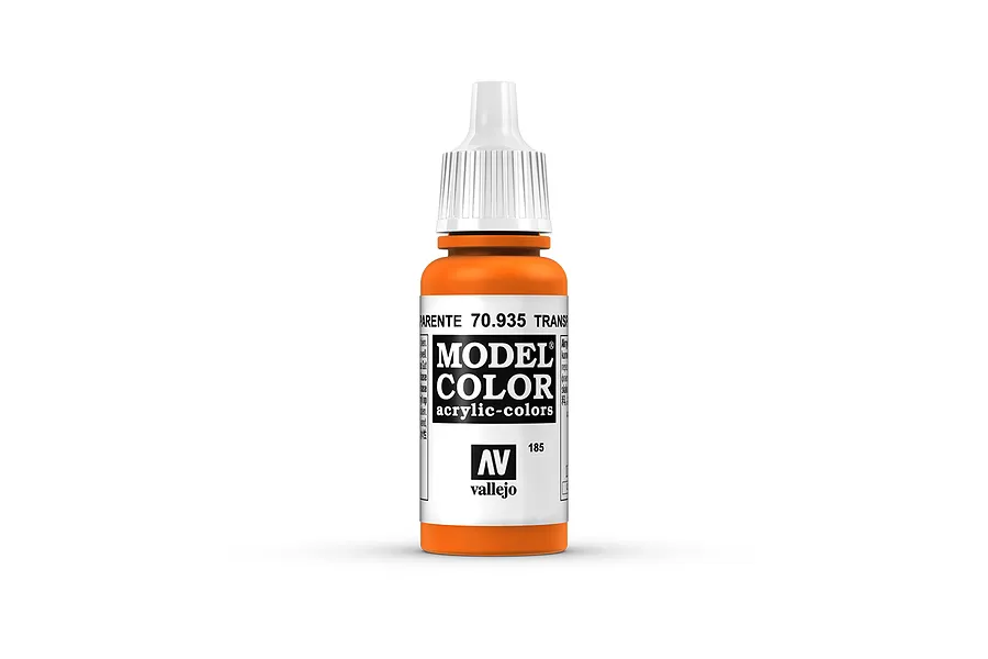 Vallejo Model Colour Transparent Orange Acrylic Paint 17ml image 42208