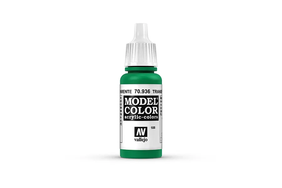 Vallejo Model Colour Transparent Green Acrylic Paint 17ml image 42209