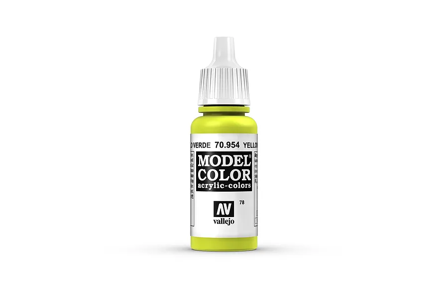 Vallejo Model Colour Yellow Green Acrylic Paint 17ml image 42227