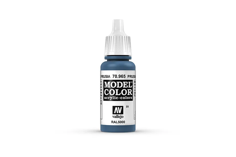 Vallejo Model Colour Prussian Blue Acrylic Paint 17ml image 42238