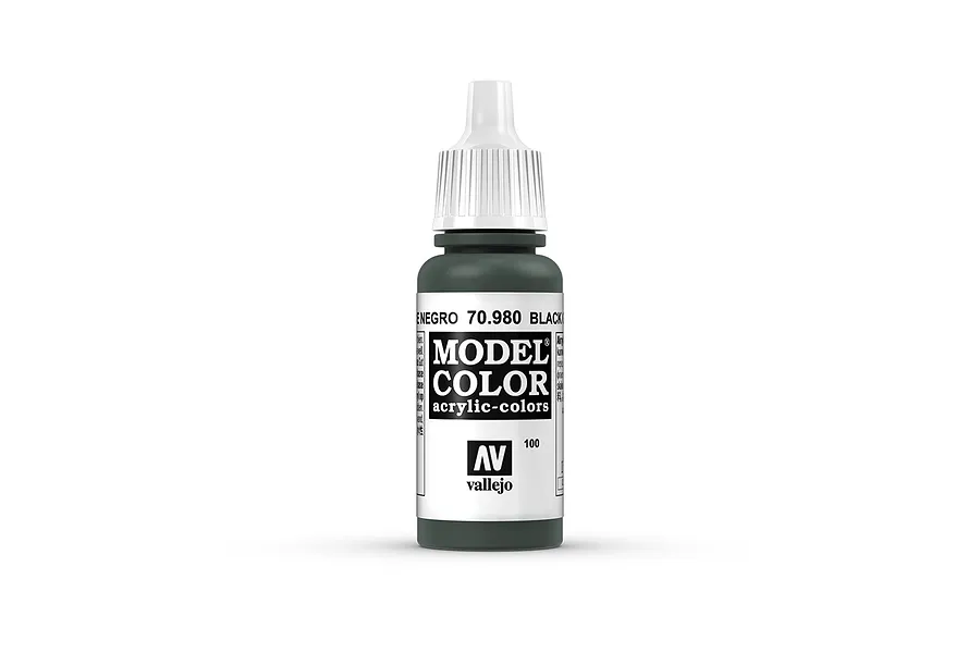 Vallejo Model Colour Black Green Acrylic Paint 17ml image 42253
