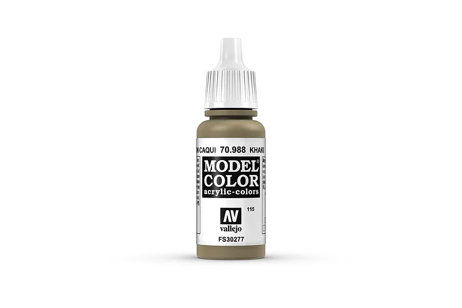 Vallejo Model Colour Khaki Acrylic Paint 17ml image 42261