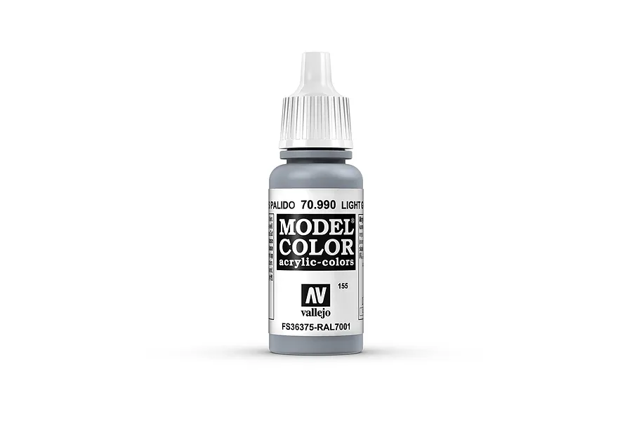 Vallejo Model Colour Light Grey Acrylic Paint 17ml image 42263