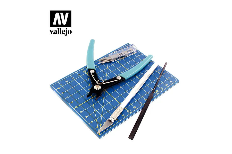 Vallejo Basic Plastic Modelling Tool Set 9Pcs image 42308