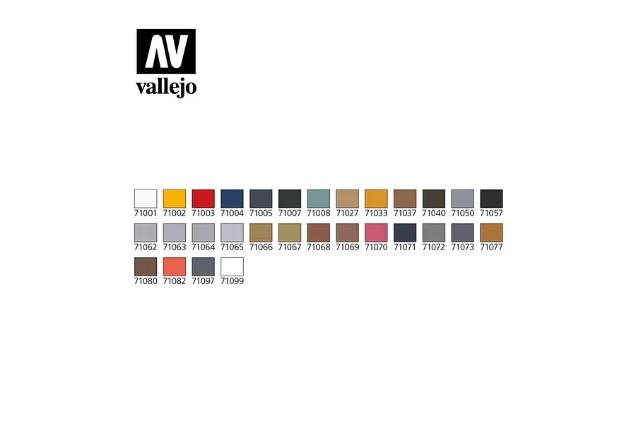 Vallejo Model Air Basic Colors 29Pcs w/ Airbrush &amp;amp; Plastic Storage Case image 42318