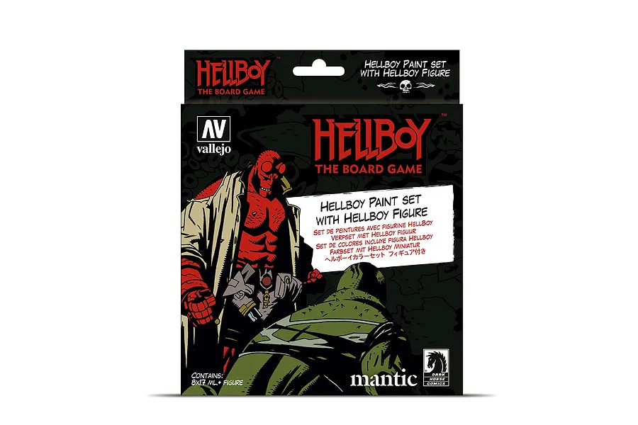Vallejo Hellboy Figure w/ Acrylic Paint Set image 42336