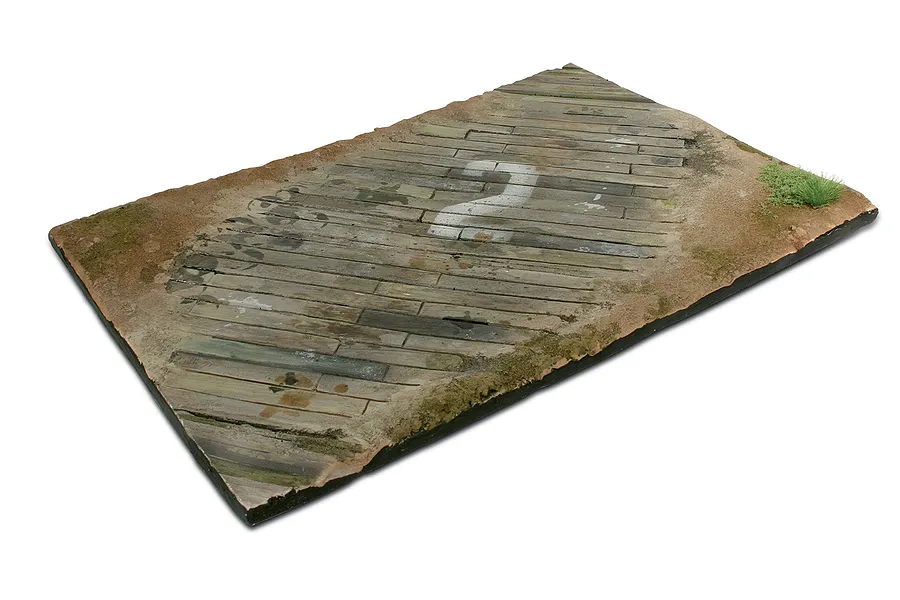 Vallejo 1/35 Scenics 310x210mm Wooden Airfield Surface Diorama Base image 42341