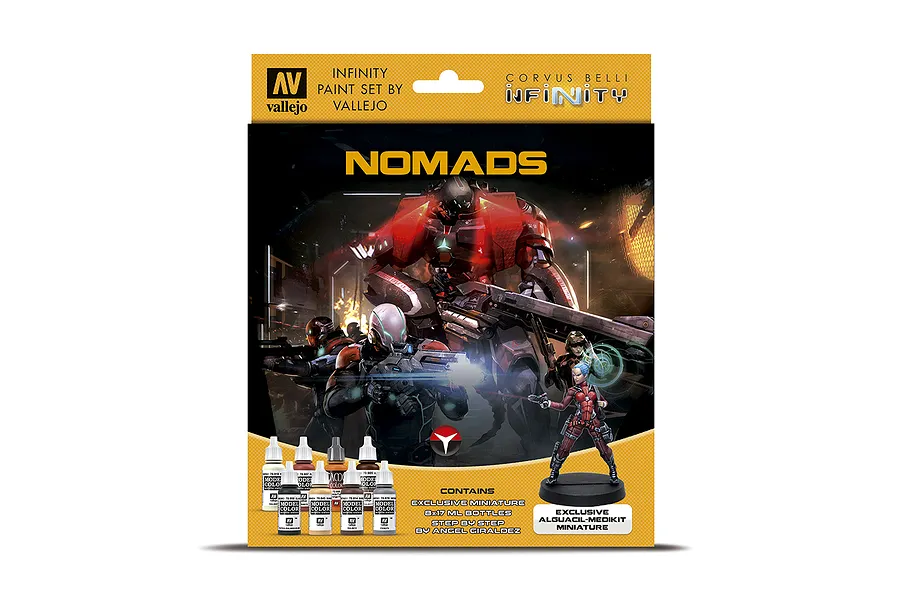 Vallejo Infinity Nomads Exclusive Miniature Acrylic Paint Set 8Pcs image 42345