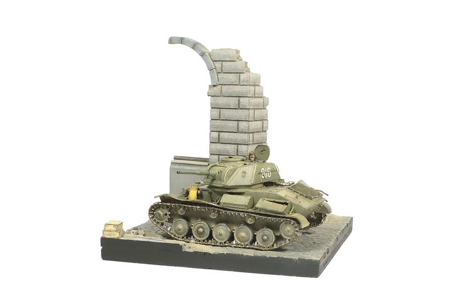 Vallejo 1/35 German Ruined Building Scenic Diorama Set image 42351