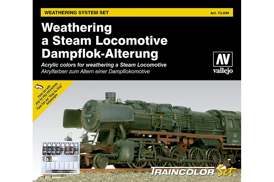 Vallejo Model Colour Weathering a Steam Locomotive Box Set 9Pcs image 42356