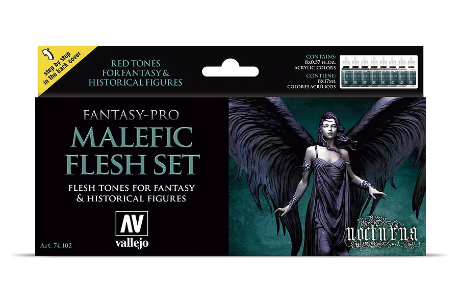 Vallejo Malefic Flesh Set Colour Set 8Pcs image 42393