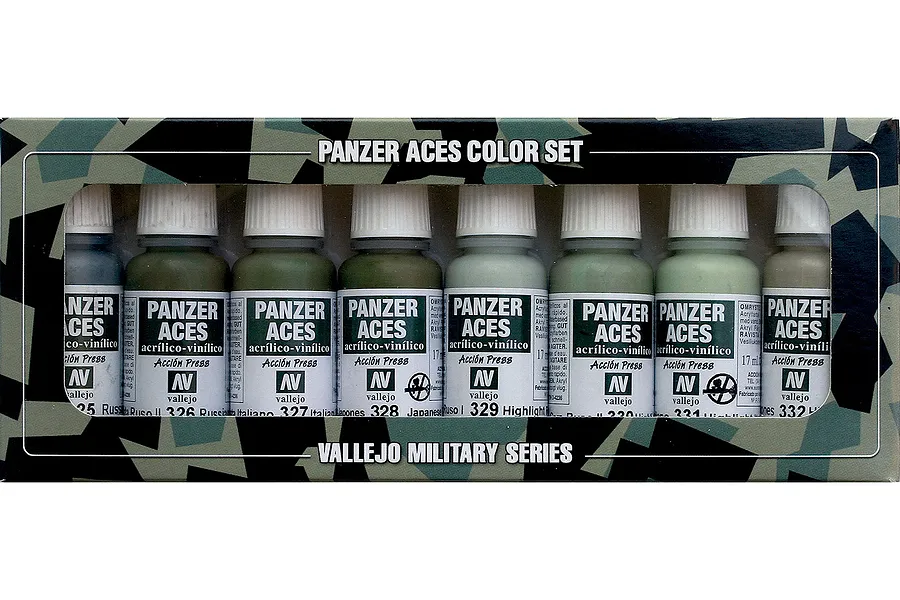 Vallejo Panzer Aces No 4 - Crew uniforms Colour Acrylic Paint Set 8Pcs image 42398
