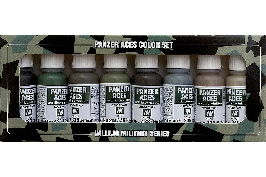 Vallejo Panzer Aces No 5 - Crew Uniforms Colour Acrylic Paint Set 8Pcs image 42399