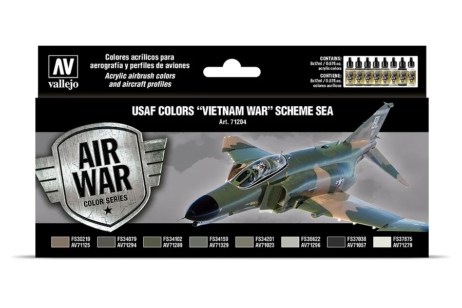 Vallejo Model Air Soviet/Russian Su-7/17 &amp;quot;Fitter&amp;quot;, &amp;quot;Cold War&amp;quot; to 80&amp;#039;s Colour Acrylic Paint Set 8Pcs image 42403
