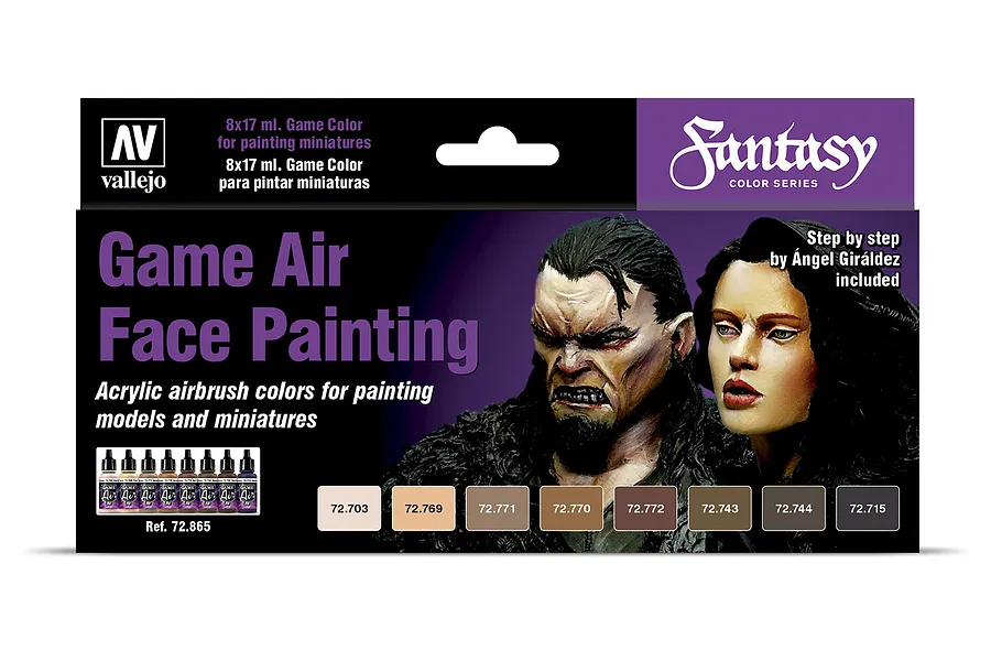 Vallejo Game Air Special Set Face Painting (by Angel Giraldez) Colour Set 8Pcs image 42412