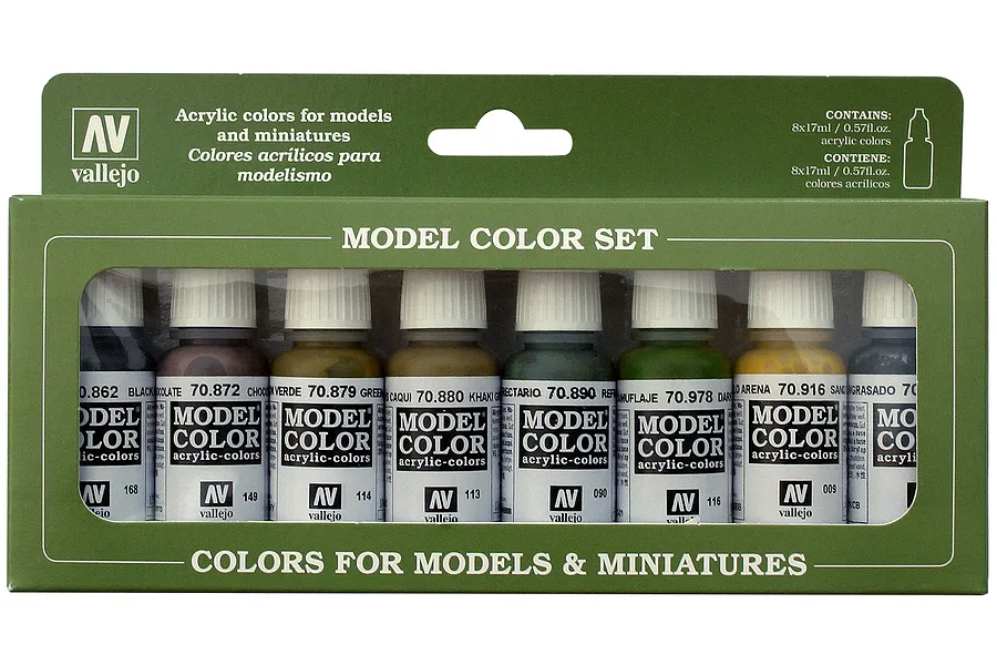 Vallejo Model Colour Panzer Colours Colour Acrylic Paint Set 8Pcs image 42432