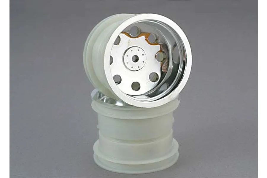 Traxxas 2.2&amp;quot; Slotted Chrome Rims 2Pcs image 4245