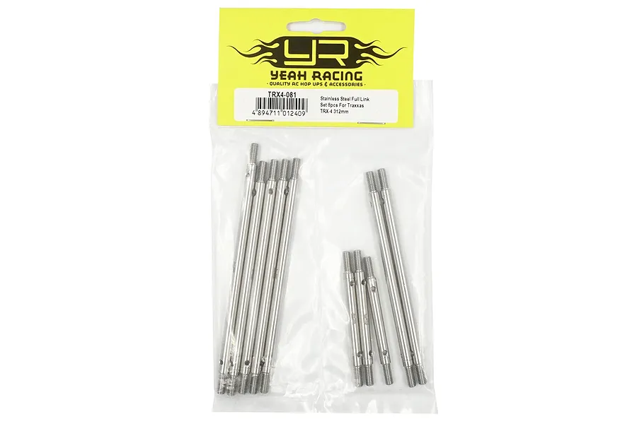 Yeah Racing Stainless Steel TRX-4 312mm Linkage Upgrade Set 8Pcs image 42505