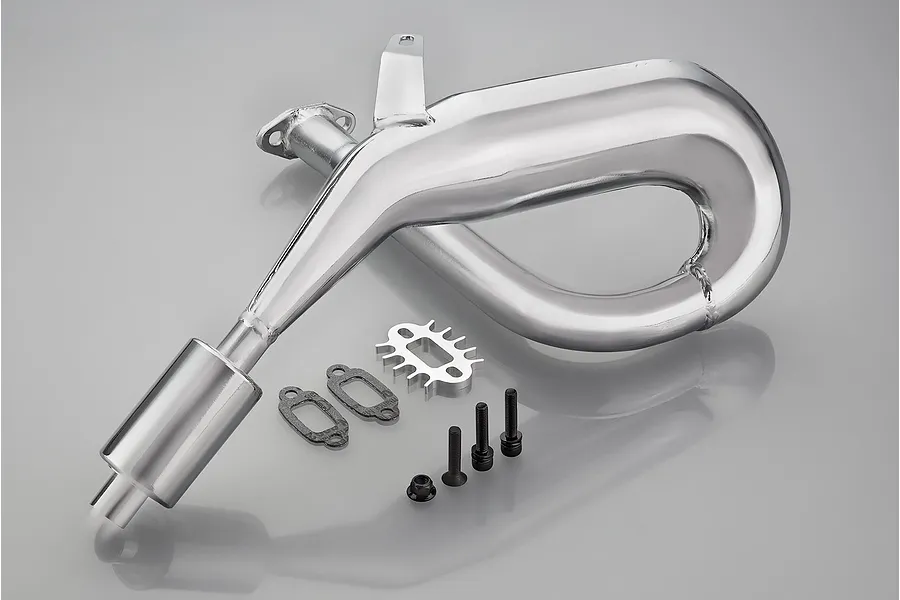 Rovan Chrome Dominator D Tuned Exhaust Pipe Set w/ Silencer image 42540