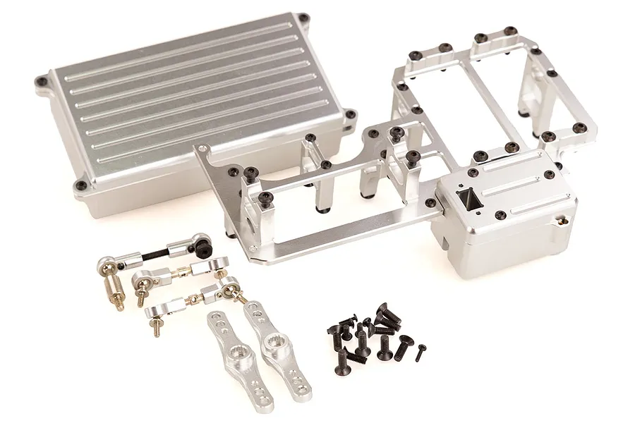 Rovan 5IVE-T Silver Aluminium Dual Steering Servo Radio Tray Set image 42592