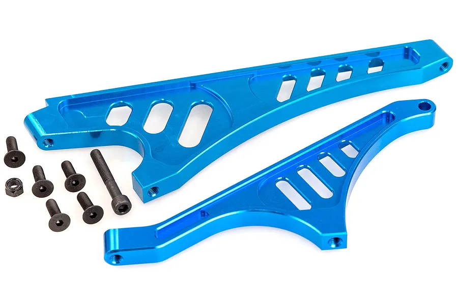 Rovan 5IVE-T Blue Aluminium Front &amp;amp; Rear Chassis Brace Set w/ Hardware image 42595