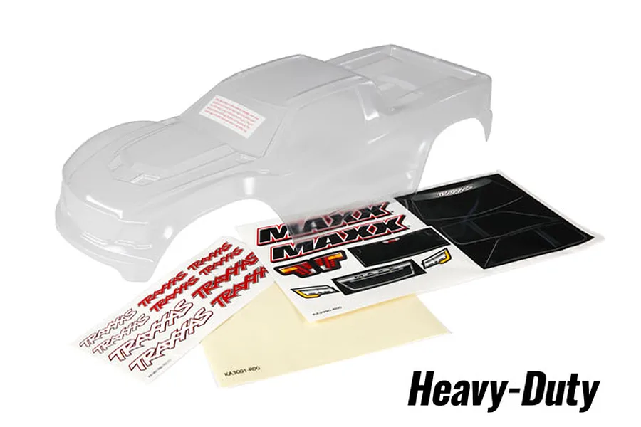 Traxxas Maxx 4S Heavy Duty Unpainted Body Shell w/ Decal Sheet image 42679