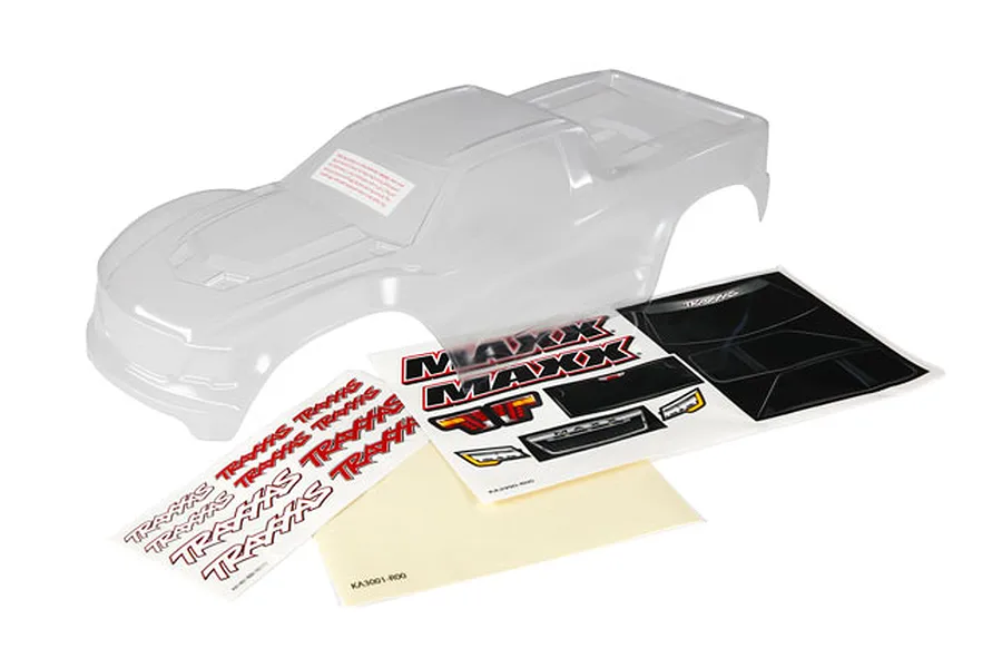 Traxxas Maxx 4S Unpainted Body Shell w/ Decal Sheet image 42680