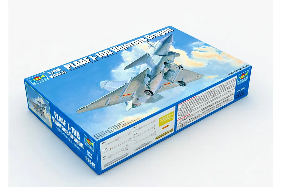 Trumpeter 1/48 PLAAF J-10B Vigorous Dragon Fighter Jet Scaled Plastic Model Kit image 42713
