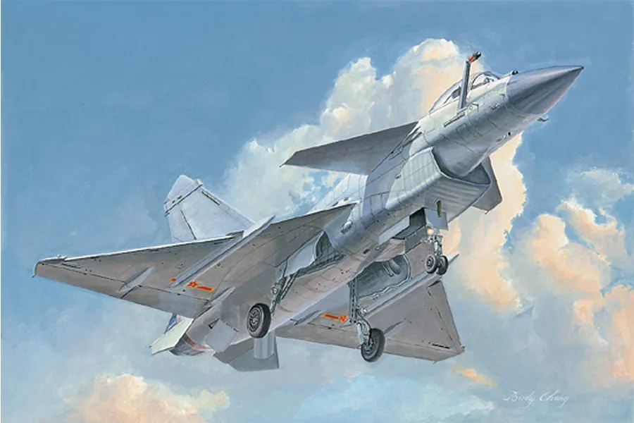 Trumpeter 1/48 PLAAF J-10B Vigorous Dragon Fighter Jet Scaled Plastic Model Kit image 42714