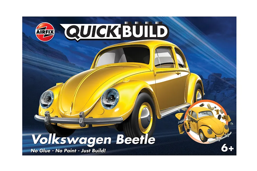 Airfix Quickbuild Volkswagen Beetle Plastic Model Kit - Yellow image 42760