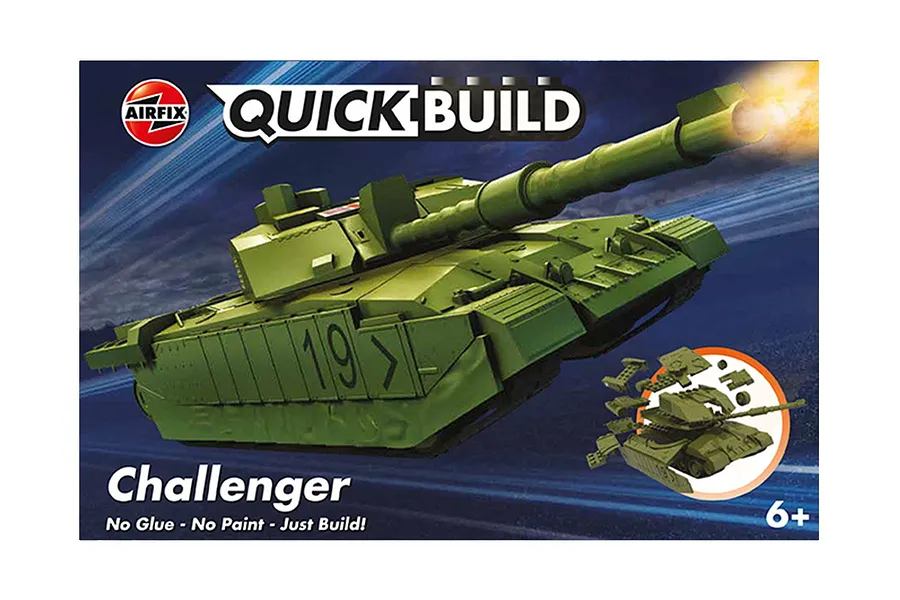 Airfix Quickbuild British Challenger Battle Tank Plastic Model Kit - Green image 42783