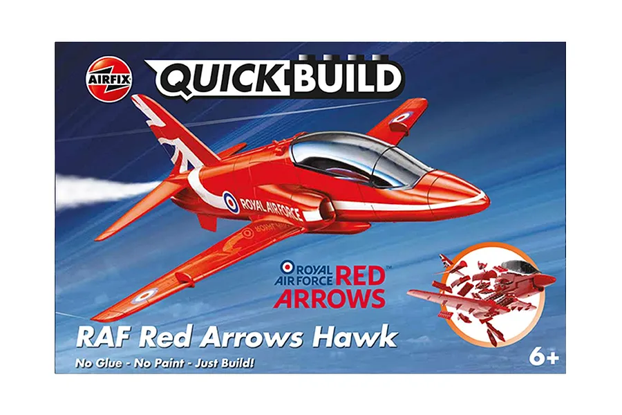 Airfix Quickbuild RAF Red Arrows Hawk  Plastic Model Kit - Red image 42786