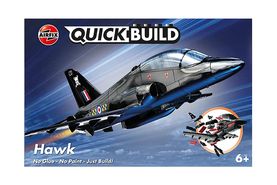 Airfix Quickbuild BAE Hawk Jet Trainer Plastic Model Kit - Black image 42791