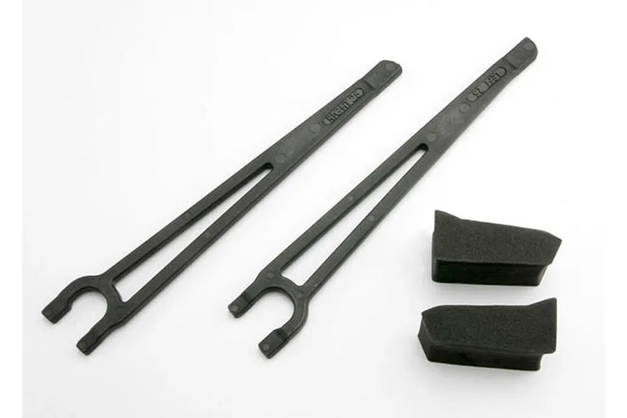 Traxxas Left &amp;amp; Right Battery Hold Down w/ Foam Spacers image 4283