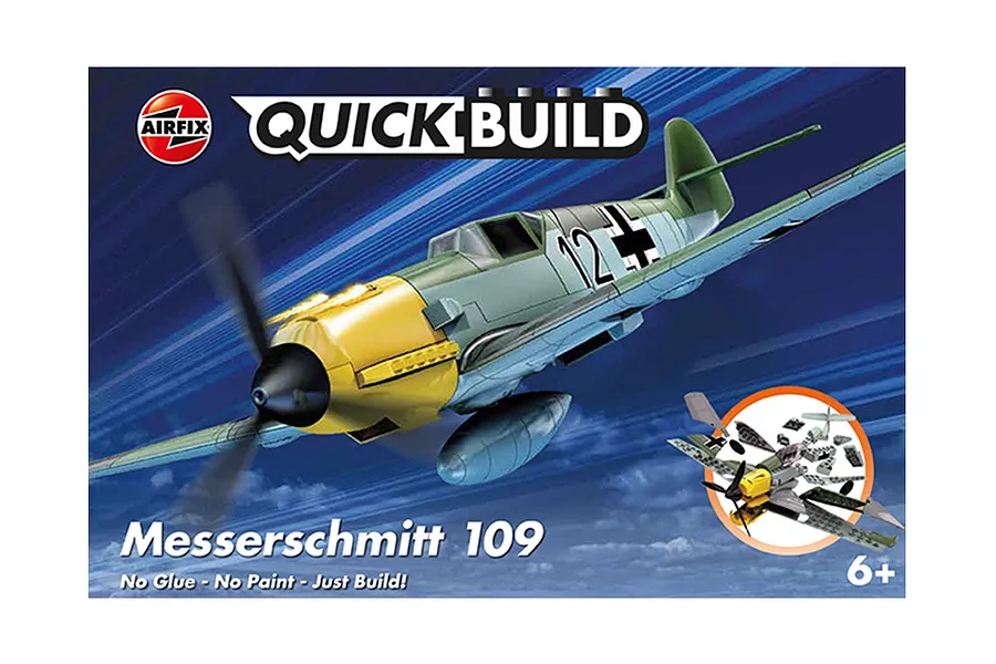 Airfix Messerschmitt Bf 109e Fighter Quickbuild Plastic Model Kit image 42823