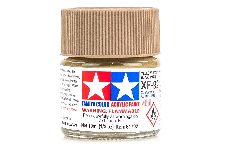 Tamiya XF-92 Yellow Brown (Dak 1941) Flat Acrylic Paint 10ml image 42862