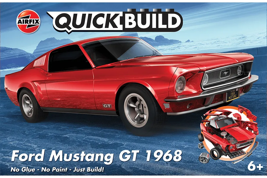 Airfix Quickbuild 1968 Ford Mustang GT Plastic Model Kit image 42920