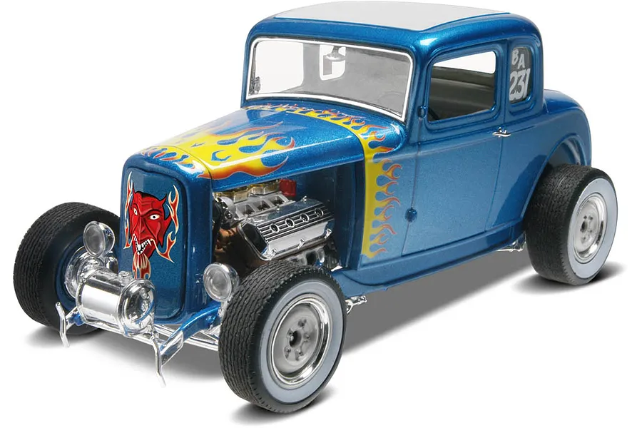 Revell 1/25 1932 Ford 5 Window Coupe Scaled Plastic Model Kit image 42984