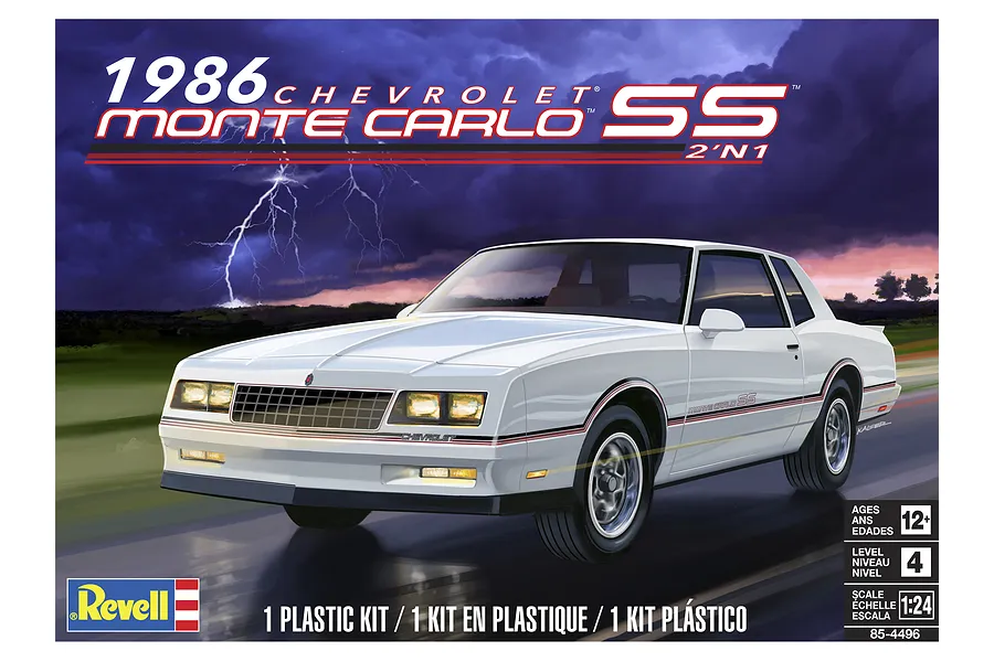 Revell 1/24 1986 Monte Carlo SS 2 &amp;#039;n 1 Scaled Plastic Model Kit image 5
