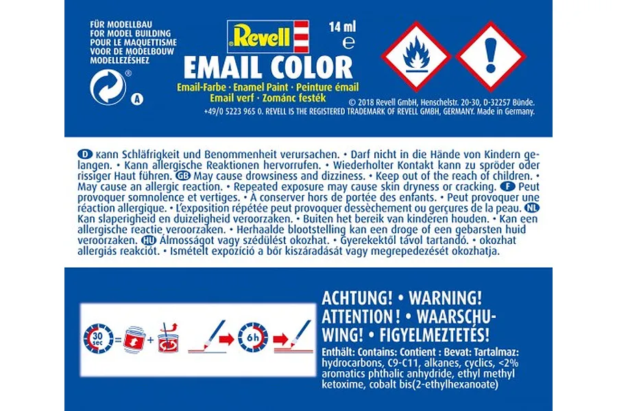 Revell 05 Matte White Enamel Paint 14ml image 43063