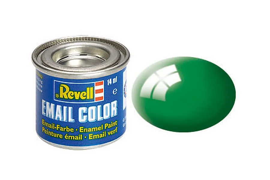 Revell 61 Gloss Emerald Green Enamel Paint 14ml image 43128