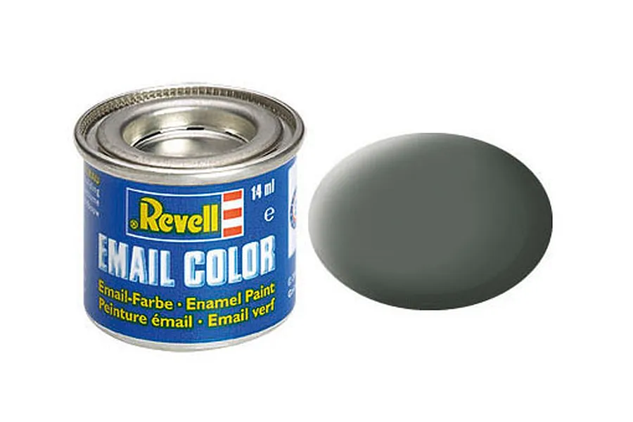 Revell 66 Matte Olive Grey Enamel Paint 14ml image 43134