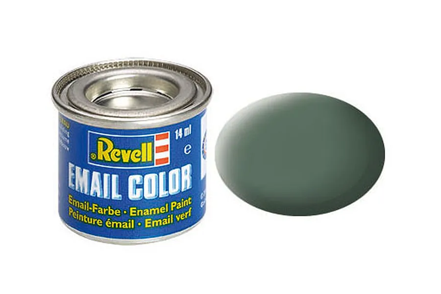 Revell 67 Matte Greenish Grey Enamel Paint 14ml image 43136