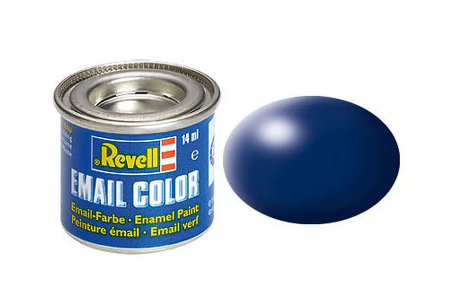 Revell 350 Silk Dark Blue Enamel Paint 14ml image 43200