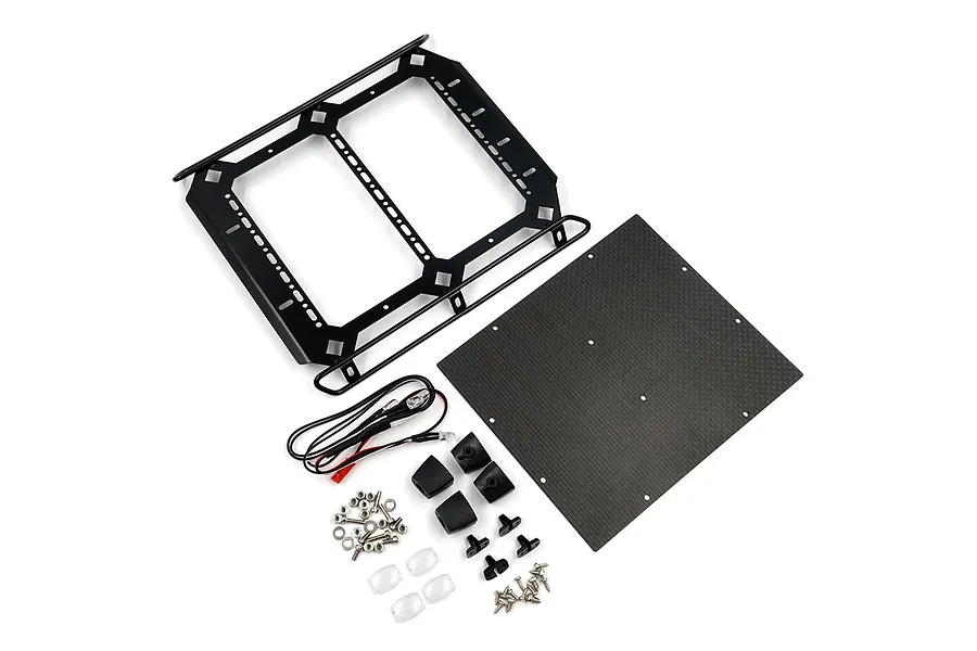 Yeah Racing TRX-6 Mercedes Benz G 63 Black Aluminium &amp;amp; Carbon Roof Rack w/ LED Lights image 43302