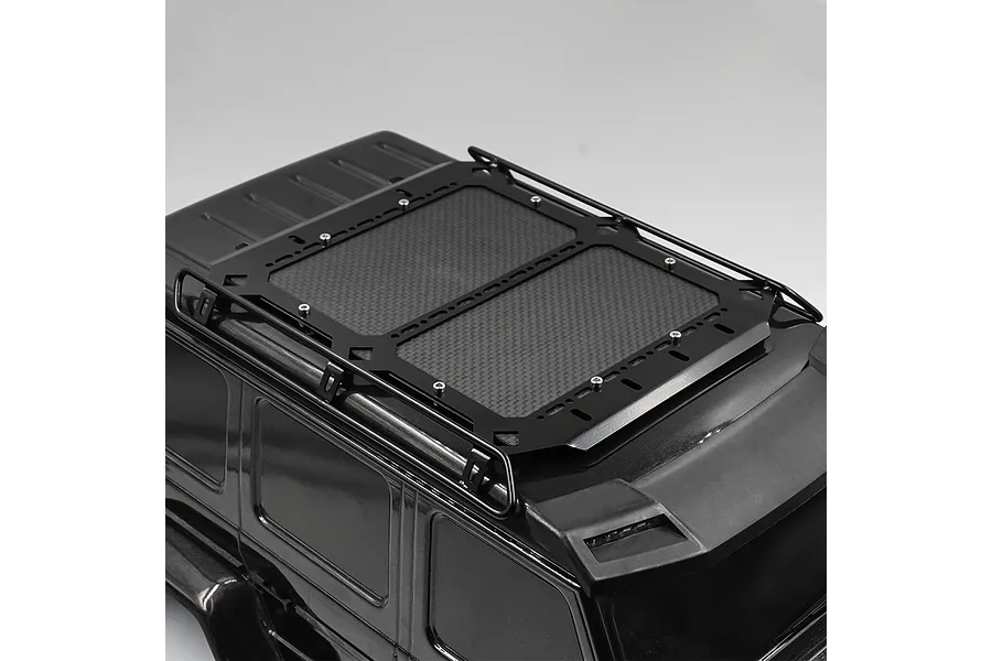 Yeah Racing TRX-6 Mercedes Benz G 63 Black Aluminium &amp;amp; Carbon Roof Rack w/ LED Lights image 43303
