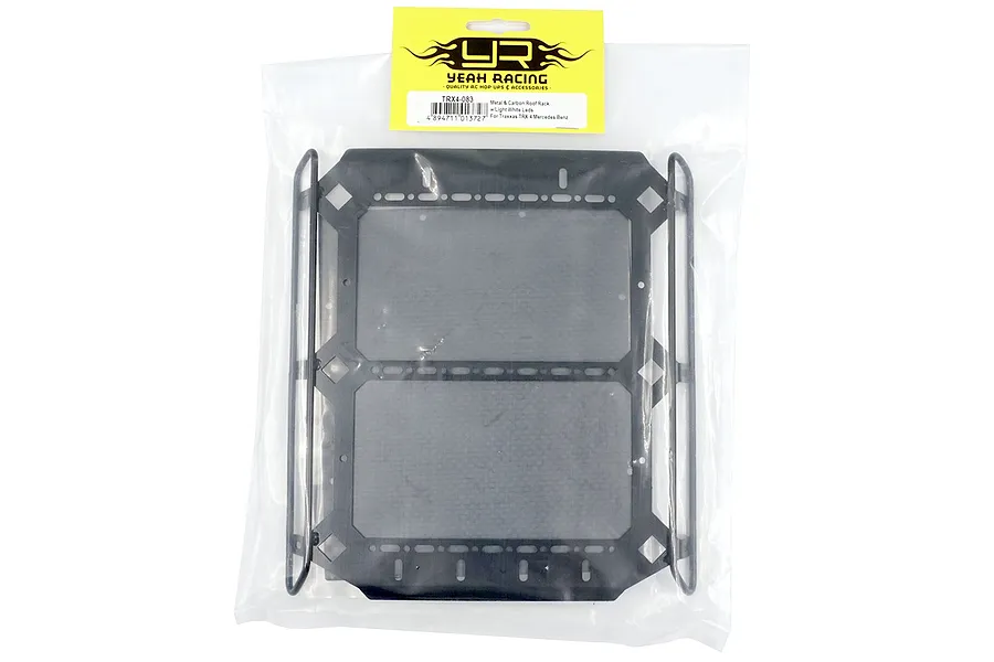 Yeah Racing TRX-6 Mercedes Benz G 63 Black Aluminium &amp;amp; Carbon Roof Rack w/ LED Lights image 43304