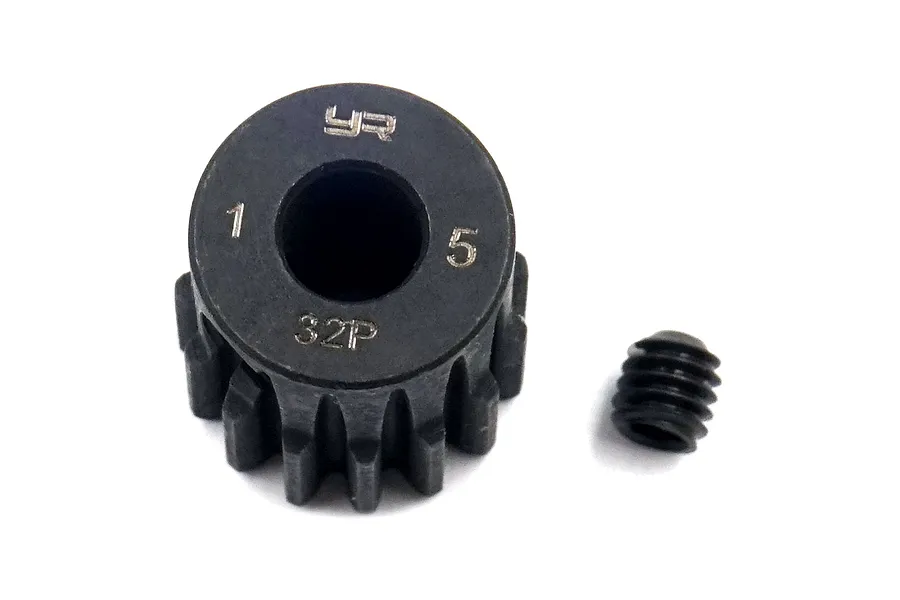 Yeah Racing HD Steel 15T 32dp/0.8Mod Pinion Gear image 43343