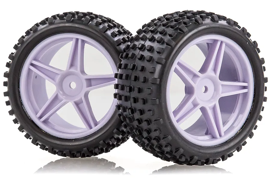 HSP 2.3&amp;quot; Rear Buggy Tyres on White Rims - Wheels 2Pcs image 43463